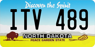 ND license plate ITV489