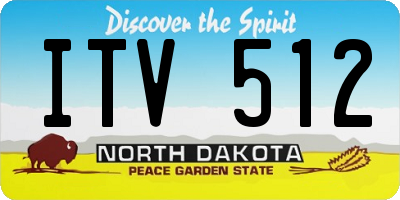 ND license plate ITV512