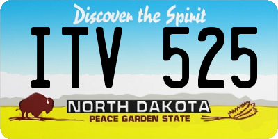 ND license plate ITV525
