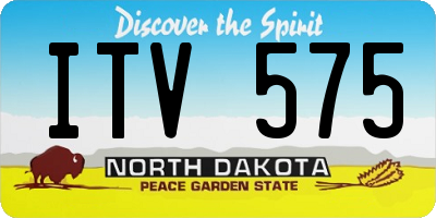 ND license plate ITV575