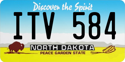 ND license plate ITV584