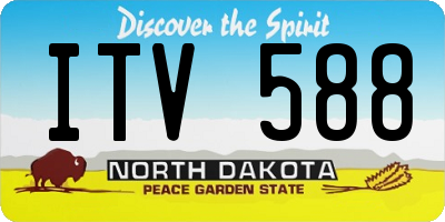 ND license plate ITV588
