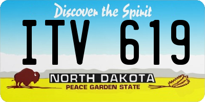 ND license plate ITV619