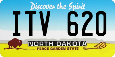 ND license plate ITV620