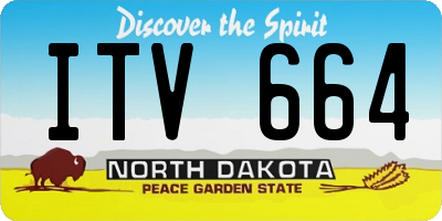 ND license plate ITV664