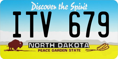 ND license plate ITV679