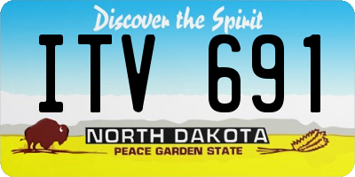 ND license plate ITV691