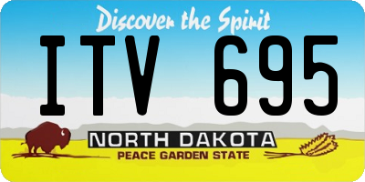 ND license plate ITV695