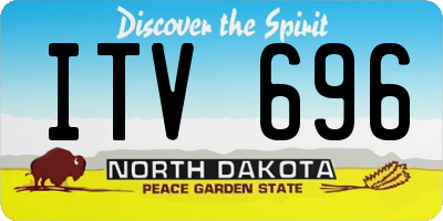 ND license plate ITV696