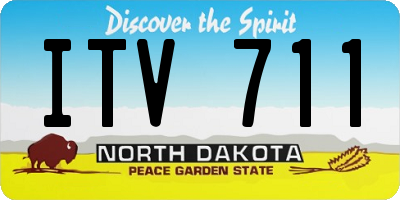 ND license plate ITV711