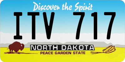 ND license plate ITV717