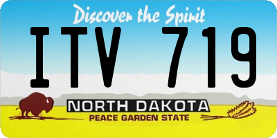 ND license plate ITV719