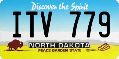 ND license plate ITV779