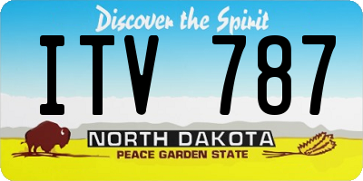 ND license plate ITV787