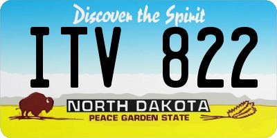 ND license plate ITV822