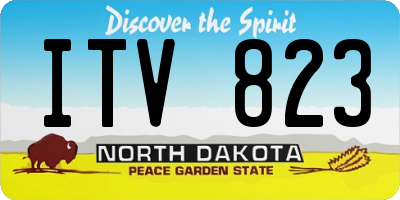 ND license plate ITV823