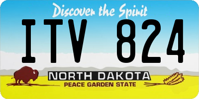 ND license plate ITV824