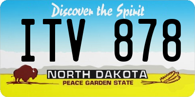 ND license plate ITV878