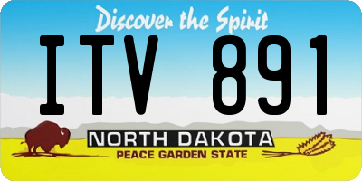 ND license plate ITV891