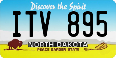 ND license plate ITV895