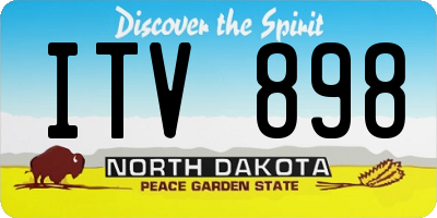 ND license plate ITV898