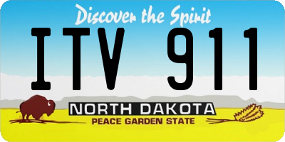 ND license plate ITV911