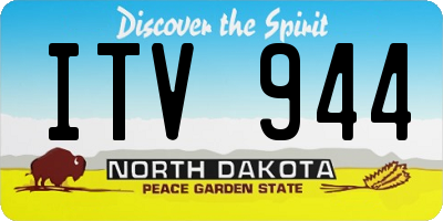 ND license plate ITV944