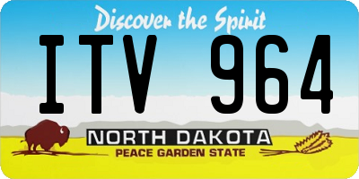 ND license plate ITV964
