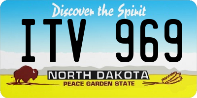 ND license plate ITV969