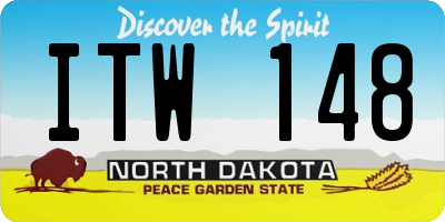 ND license plate ITW148