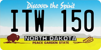 ND license plate ITW150
