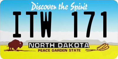 ND license plate ITW171