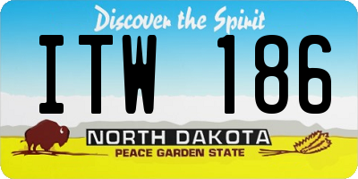 ND license plate ITW186
