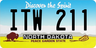 ND license plate ITW211