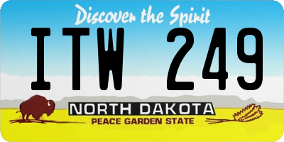 ND license plate ITW249