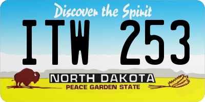 ND license plate ITW253