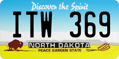 ND license plate ITW369