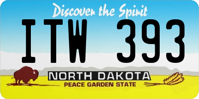 ND license plate ITW393