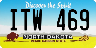 ND license plate ITW469