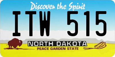 ND license plate ITW515