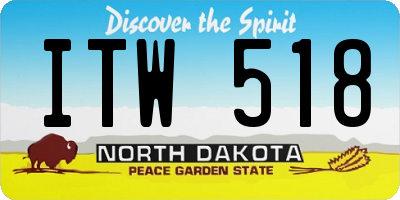 ND license plate ITW518