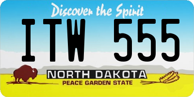 ND license plate ITW555