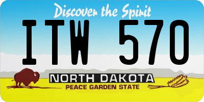 ND license plate ITW570