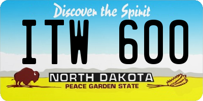 ND license plate ITW600