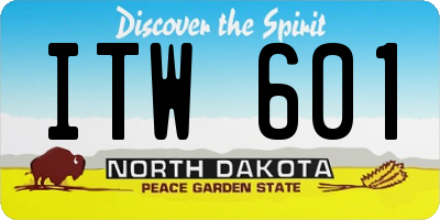 ND license plate ITW601