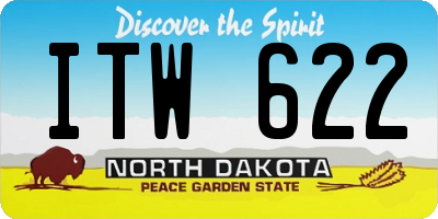 ND license plate ITW622
