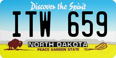 ND license plate ITW659