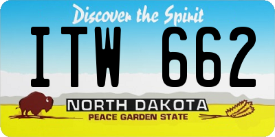 ND license plate ITW662