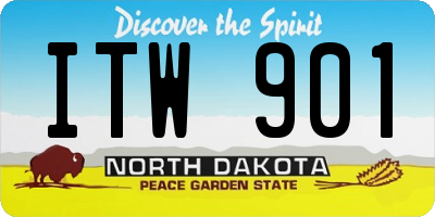 ND license plate ITW901