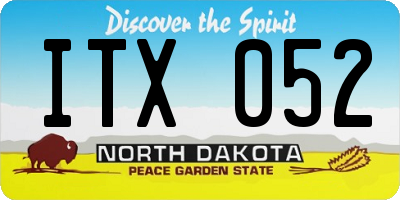 ND license plate ITX052